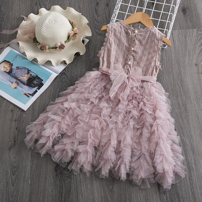 Summer Girl Dress Casual Baby Girls Clothes Kids Dresses For Girls Lace Flower Wedding  Skirts