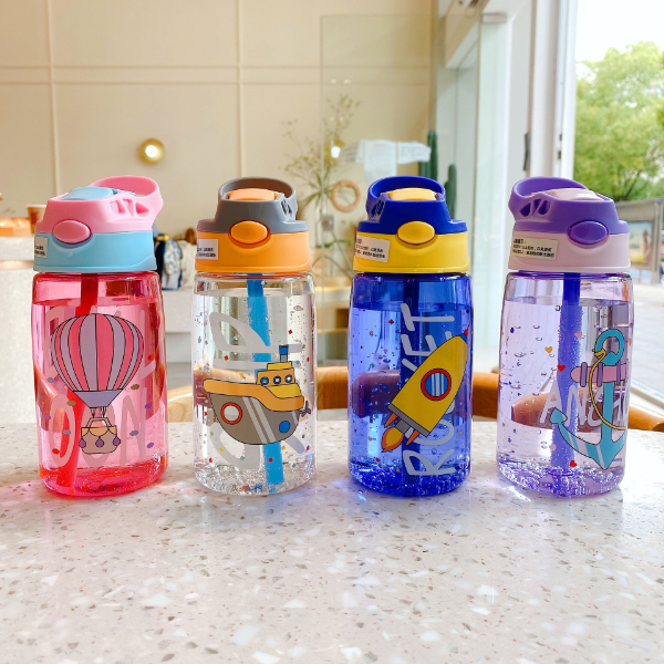 Children's Drinking Bottle Kindergarten Straw Cup Small Boy Creative Kitchen & Dining room appliances