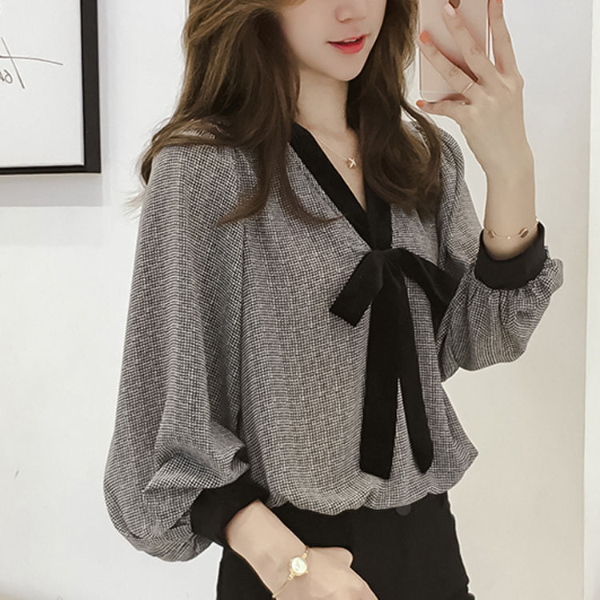 Blouse Women Women's Chiffon Shirt 2020 Spring and Autumn Tops