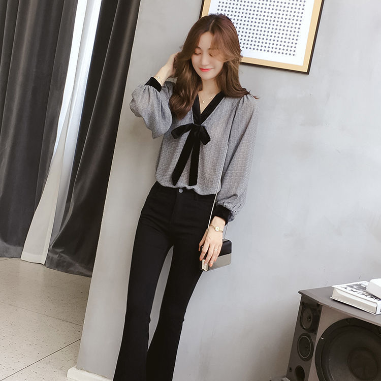 Blouse Women Women's Chiffon Shirt 2020 Spring and Autumn Tops