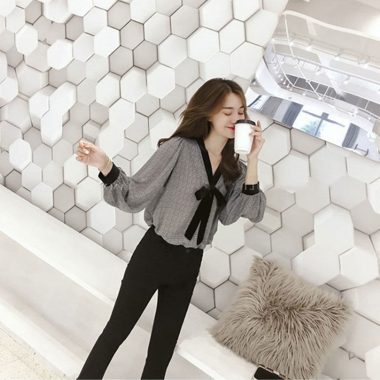 Blouse Women Women's Chiffon Shirt 2020 Spring and Autumn Tops