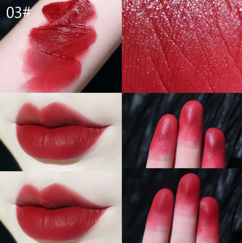 6 Colors Sexy Red Lipsticks Waterproof Moisturizing Lip Glaze Tint Long Lasting Non-Stick Cup Lip Stick Makeup