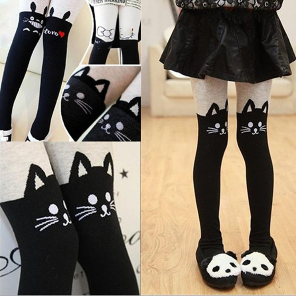 kids tights New Autumn Cartoon Fox Baby Girl Tights Cotton Cute Children Stocking Socks