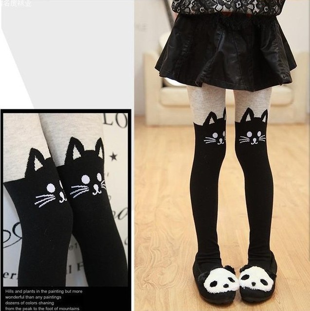 kids tights New Autumn Cartoon Fox Baby Girl Tights Cotton Cute Children Stocking Socks