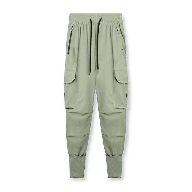 Mens Cargo Pants Elastic Multiple Pocket Male Trousers Hip Hop Joggers Pant Trousers