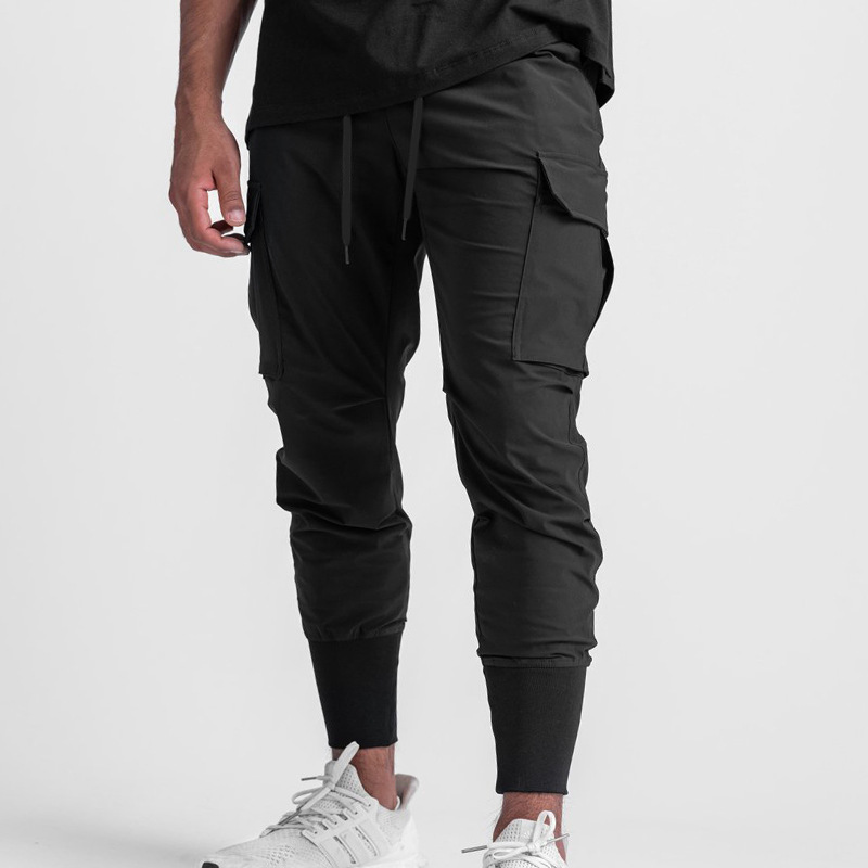 Mens Cargo Pants Elastic Multiple Pocket Male Trousers Hip Hop Joggers Pant Trousers