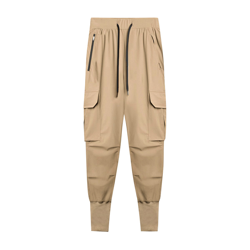 Mens Cargo Pants Elastic Multiple Pocket Male Trousers Hip Hop Joggers Pant Trousers