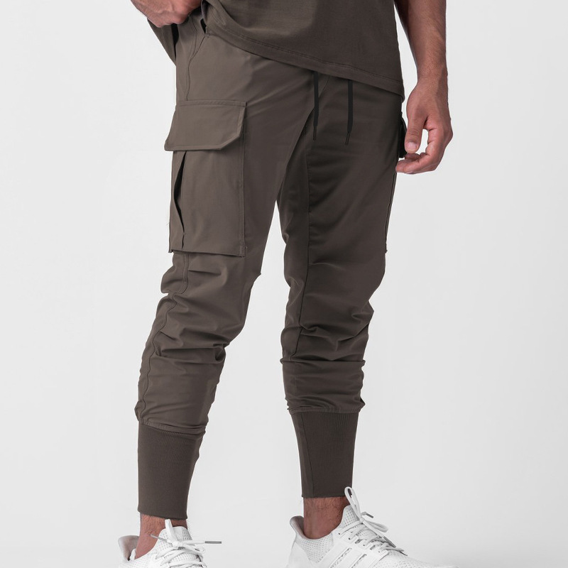 Mens Cargo Pants Elastic Multiple Pocket Male Trousers Hip Hop Joggers Pant Trousers