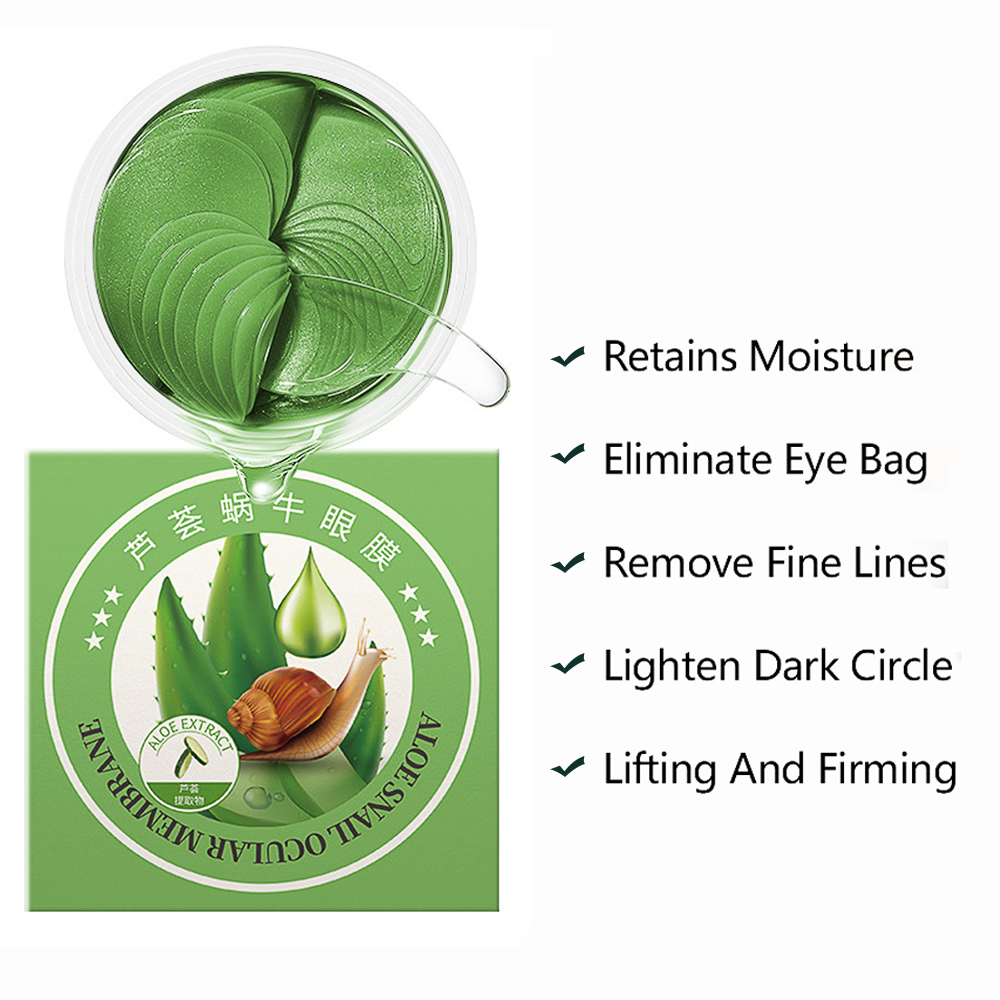 Aloe Eye Patches Mask Under Eye Collagen Face Skin Care Hyaluronic Acid Gel Anti Wrinkle Aging Skin Care