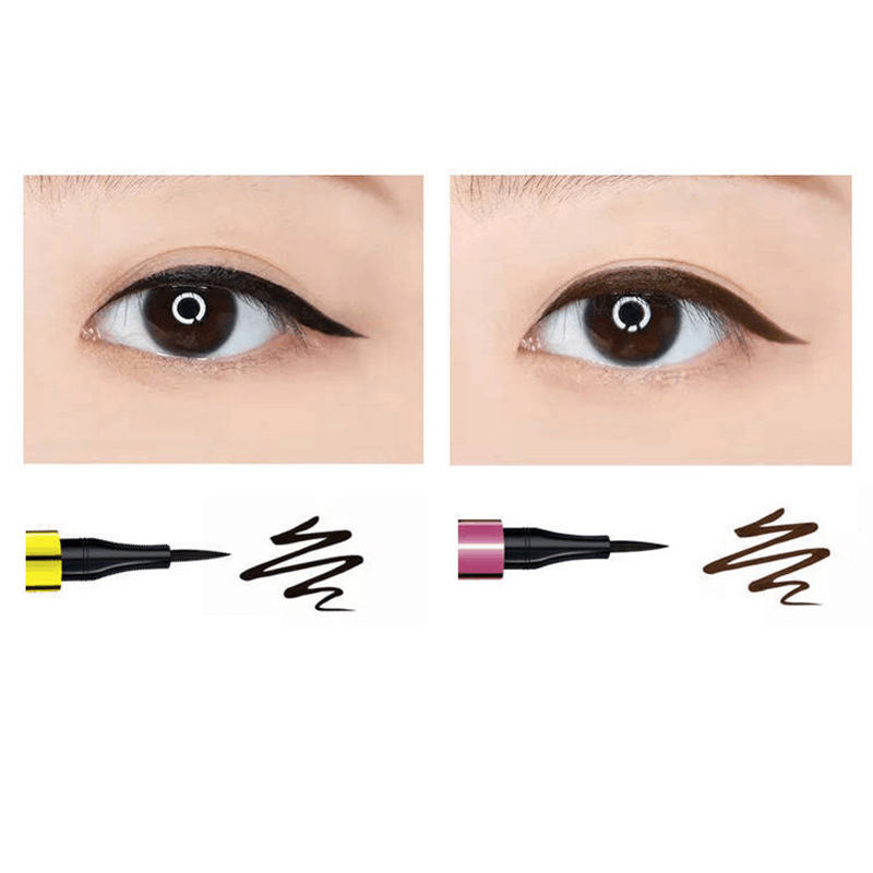 2 Color Liquid Eyeliner Eye Make Up Super Waterproof Long Lasting Eye Liner Easy To Wear Eyes Makeup