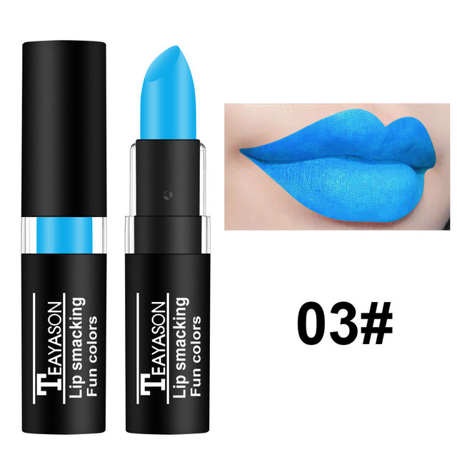 Sexy Red Matte Lipstick Nude Velvet Lip White Black Green Waterproof Long-Lasting Makeup