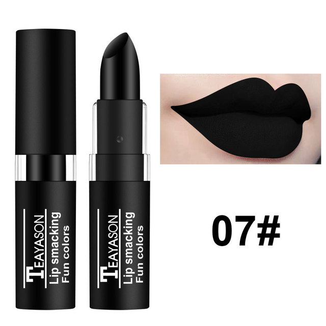 Sexy Red Matte Lipstick Nude Velvet Lip White Black Green Waterproof Long-Lasting Makeup