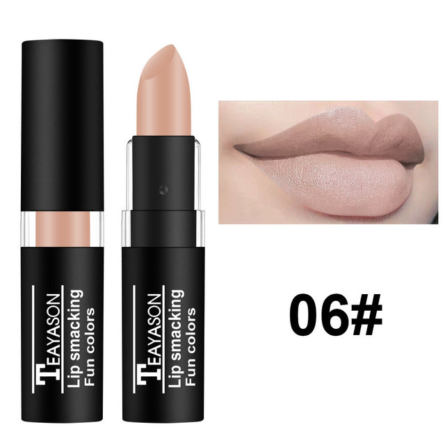 Sexy Red Matte Lipstick Nude Velvet Lip White Black Green Waterproof Long-Lasting Makeup