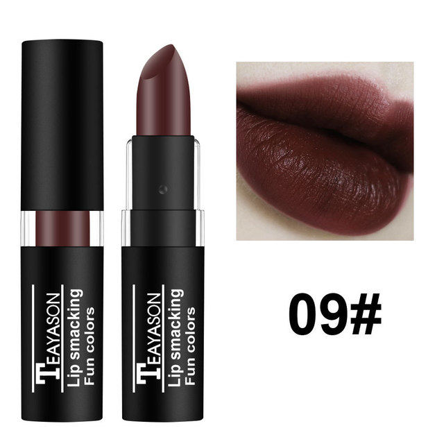 Sexy Red Matte Lipstick Nude Velvet Lip White Black Green Waterproof Long-Lasting Makeup