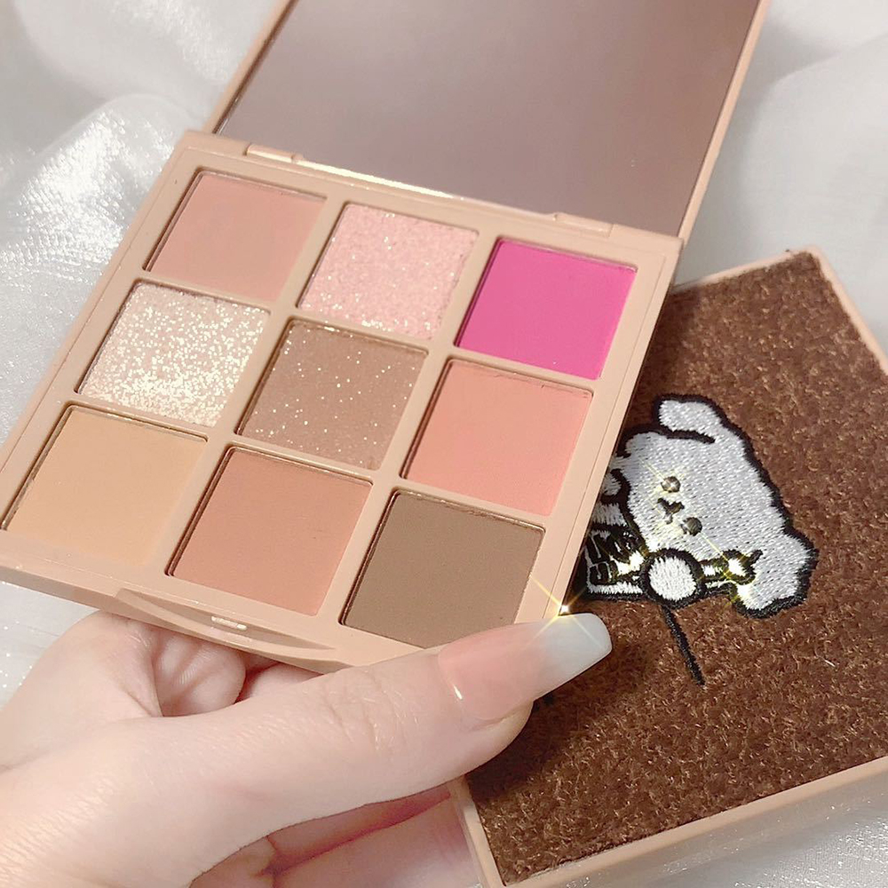 9 Colors VonGee Dog Eyeshadow Palette Animal Matte Shimmering Earth Color Eyeshadow Long-lasting Pallete Cosmetics Nude Makeup