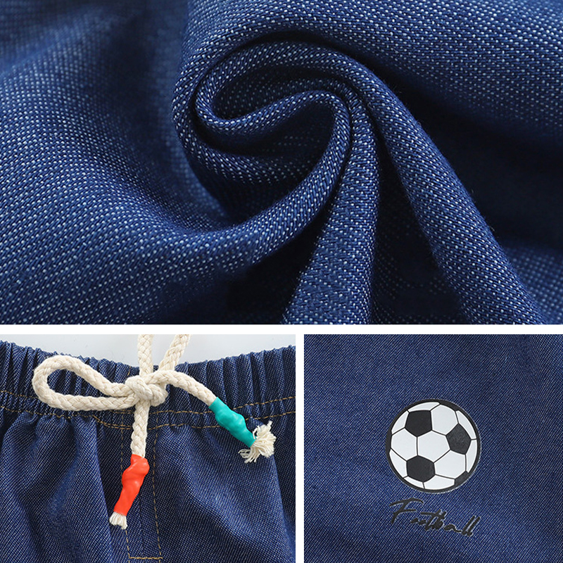 [D314] 2-7 Years Kids Jeans Trousers Clothing Elastic Waist Shorts Boy Children Denim Pants Summer Trousers