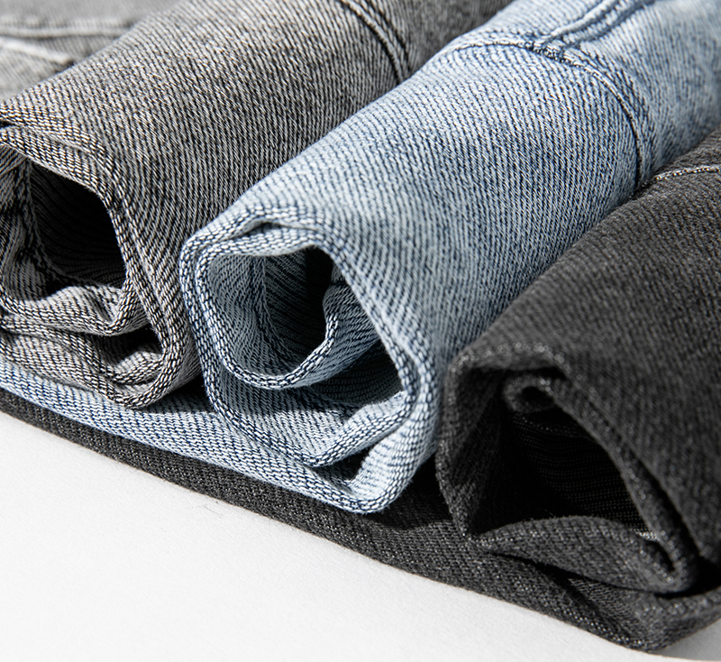 Spring Summer Black Blue Baggy Jeans Men Denim Cargo Pants Ankle Length Trousers