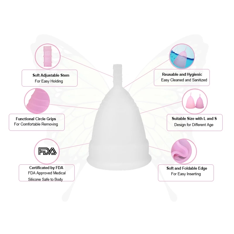 Medical Silicone S L Size Menstrual Cup Feminine Hygiene Coppetta Mestruale Coupe Sex Products