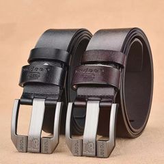 PU Leather For Men High Quality Black Buckle Jeans Belt Cowskin Casual Belts Business Belt Black one size