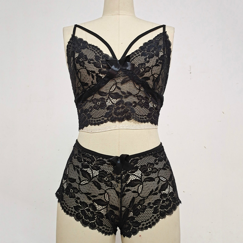 Sexy Lingerie Women Underwear Set Lace Floral Push Up Bra And Panty Set Lady Fashion