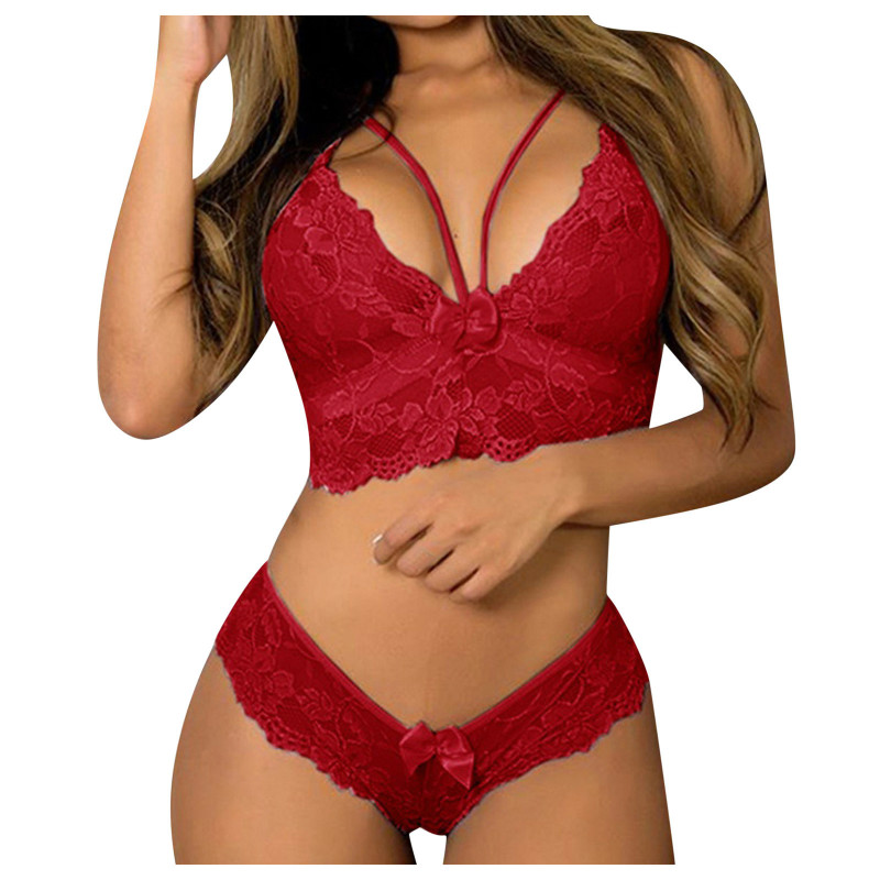 Sexy Lingerie Women Underwear Set Lace Floral Push Up Bra And Panty Set Lady Fashion