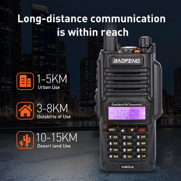 1pcs Baofeng 10W UV-9R Plus Waterproof  Walkie Talkie UV9Rplus Dual Band  VoIP Phones &amp; Devices