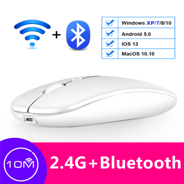 Wireless Mouse Rechargeable Bluetooth Mouse Noiseless Mause Wifi Mice USB Mice For PC Mouse