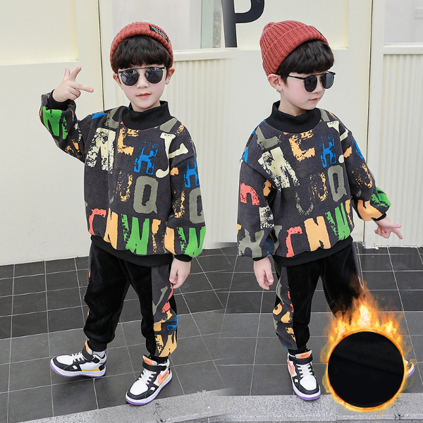 Kids Clothes Boys Winter Pullover Sports Suit Baby ClothingAutumn Winter Long Suits &amp; Blazers