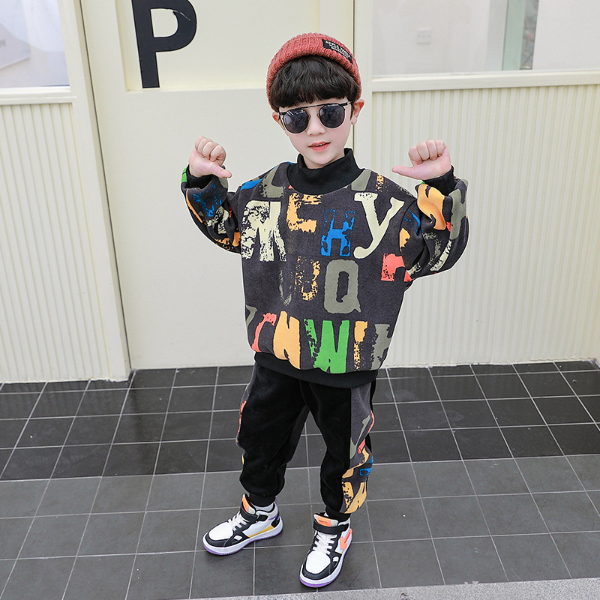 Kids Clothes Boys Winter Pullover Sports Suit Baby ClothingAutumn Winter Long Suits &amp; Blazers