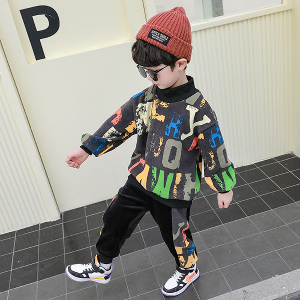 Kids Clothes Boys Winter Pullover Sports Suit Baby ClothingAutumn Winter Long Suits &amp; Blazers