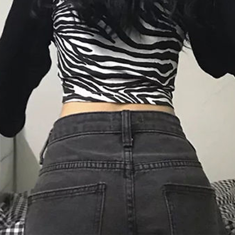 SYWIZDII Women Vintage Jeans Cyber Y2k High Waist Pants Oversize Wide Leg Trousers & Leggings