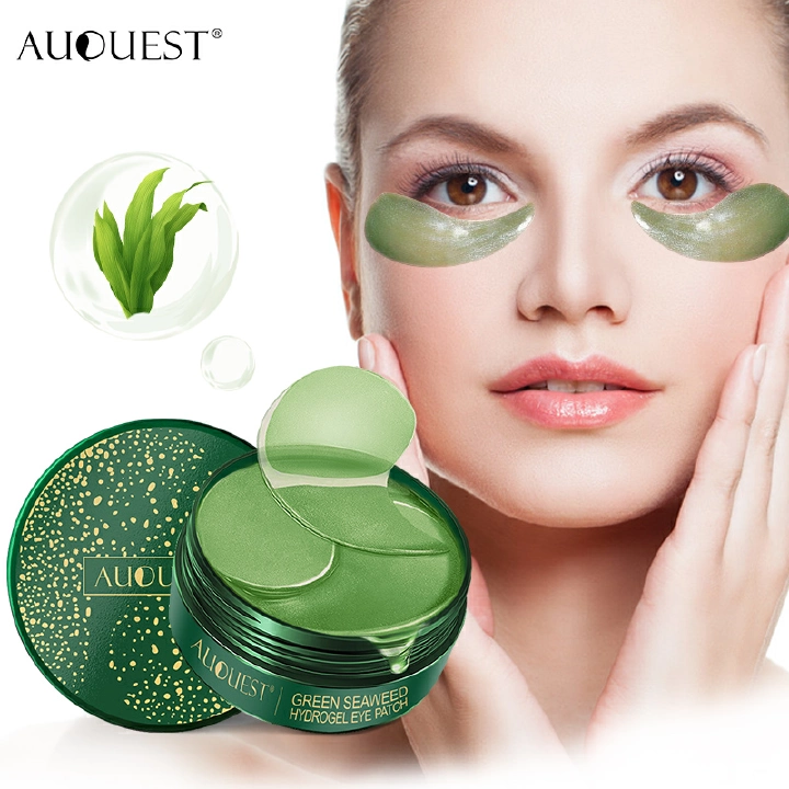 AUQUEST 60pcs Eye Patches Hyaluronic Seaweed Mask Moisturizing Dark Circles Eye Bags Skin Care