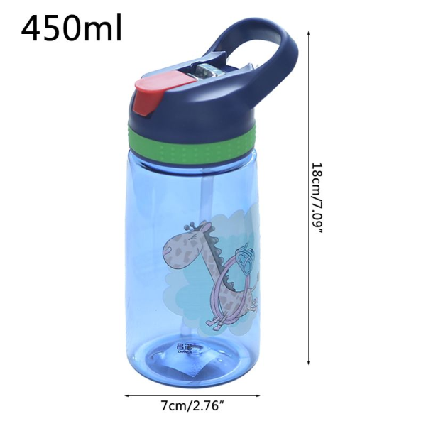 450ml Kids Water Bottle With Straw BPA Free Children Drinking Kettle Kitchen & Dining room appliances