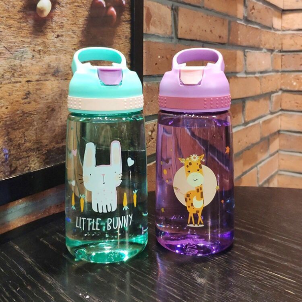 450ml Kids Water Bottle With Straw BPA Free Children Drinking Kettle Kitchen & Dining room appliances