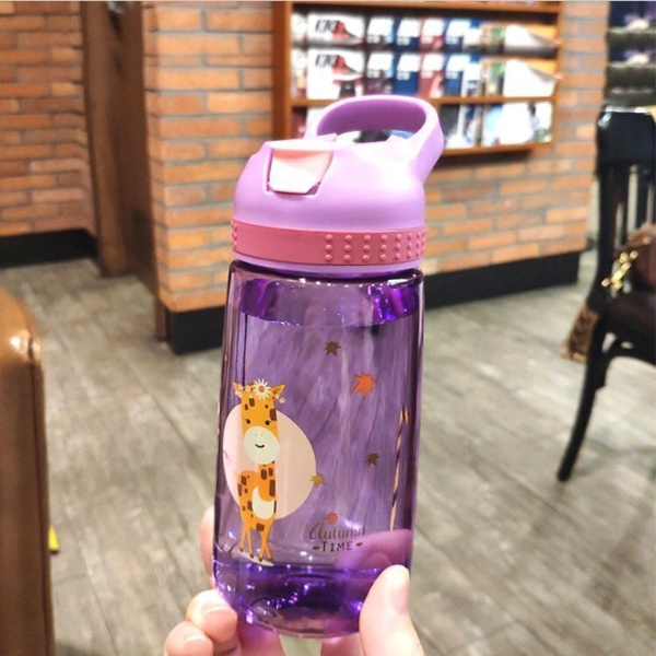 450ml Kids Water Bottle With Straw BPA Free Children Drinking Kettle Kitchen & Dining room appliances