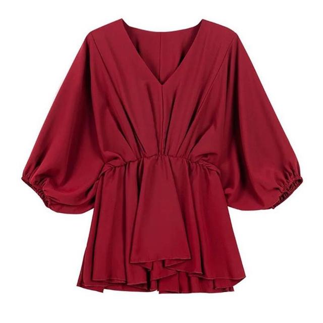 Blouse Women V-neck Shirt Female Autumn 2020 Loose Shirt Top Blusas Ropa De Tops