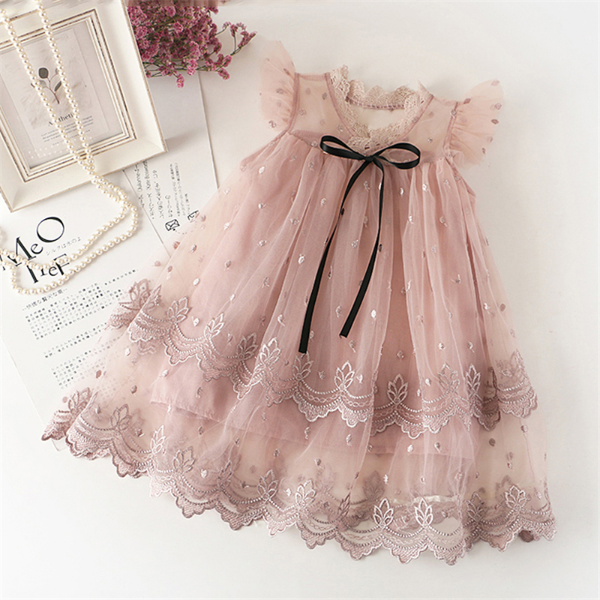 Summer Girl Dress Casual Baby Girls Clothes Kids Dresses For Girls Lace Flower Wedding  Skirts
