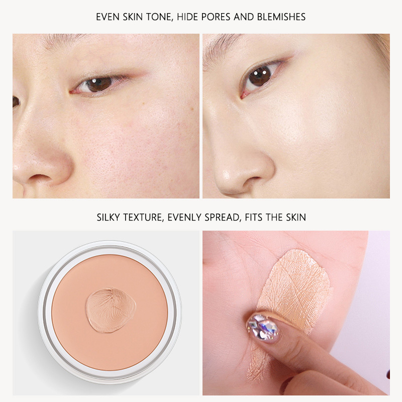 Concealer Foundation Cream Waterproof Long Lasting Deep Complexion Dark Circles Acne Marks Cover Spots Moisturize Face Makeup