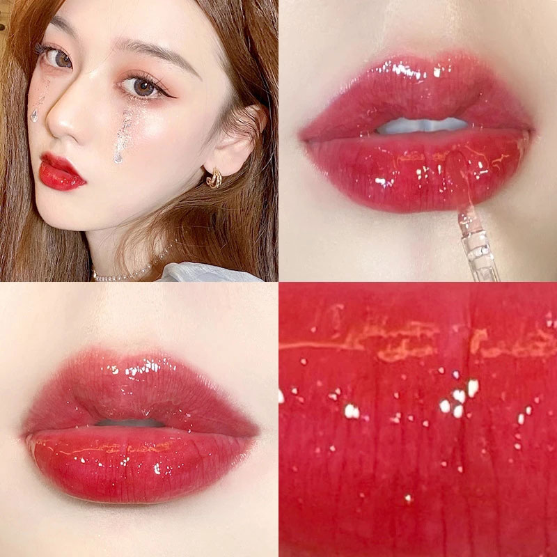 Mirror Gloss Lipstick  Lip Gloss Lip Moisturizing Transparent Lips Oil Reduce Lip Lines Lip Plumping Makeup
