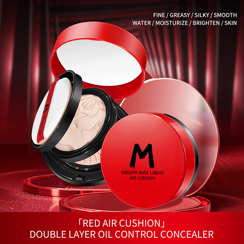 Double-layer Air Cushion Pressed Powder Foundation Anti-perspiration Makeup