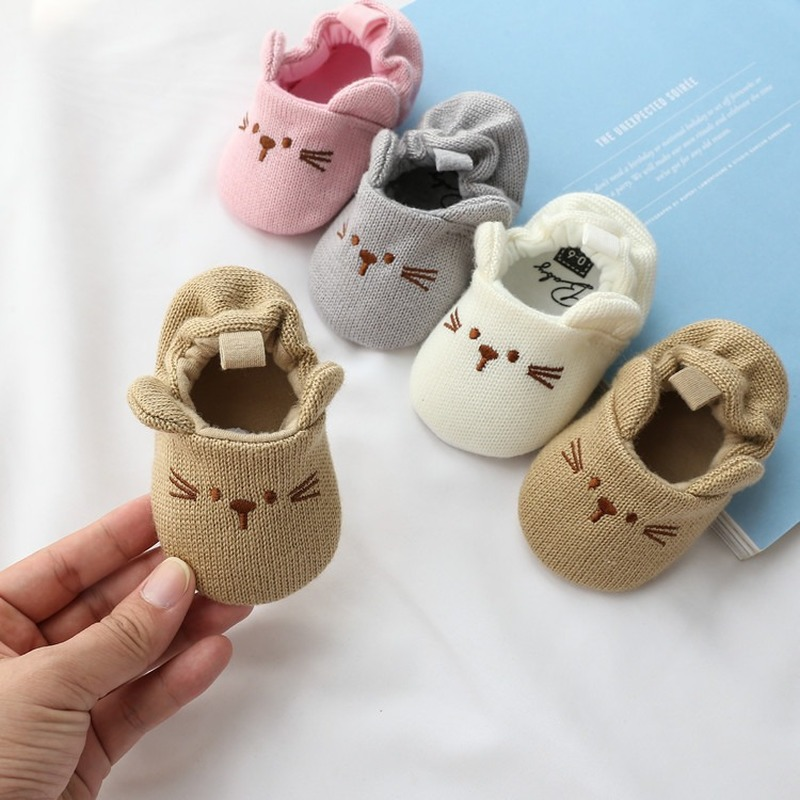 Toddler Girl Knitted Shoes First Walkers Snow Boots Newborn Baby Autumn Winter Socks