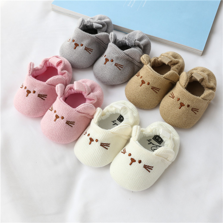 Toddler Girl Knitted Shoes First Walkers Snow Boots Newborn Baby Autumn Winter Socks