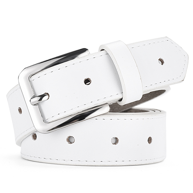 Women jeans decorative casual simple leather belt luxury brand new alloy pin buckle youth students wild  Belts