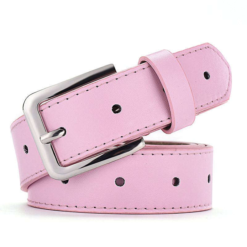 Women jeans decorative casual simple leather belt luxury brand new alloy pin buckle youth students wild  Belts