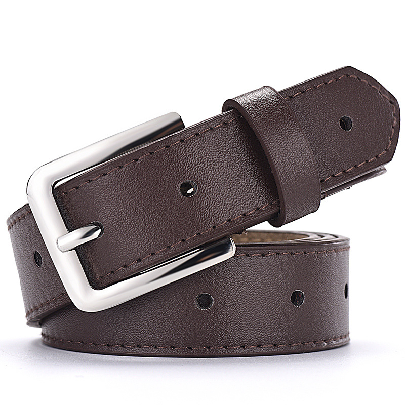 Women jeans decorative casual simple leather belt luxury brand new alloy pin buckle youth students wild  Belts