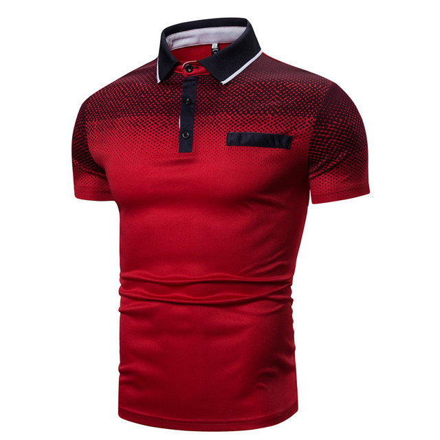Short Sleeve Polo Shirt Men's Personalized Slim Polo Shirt Casual Top T-shirts & Polos