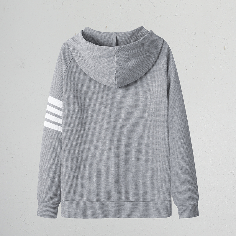 New Hoodies for Men Waffle Solid Cardigan Sweaters Jackets at All Seasons Jackets & Trench Coats