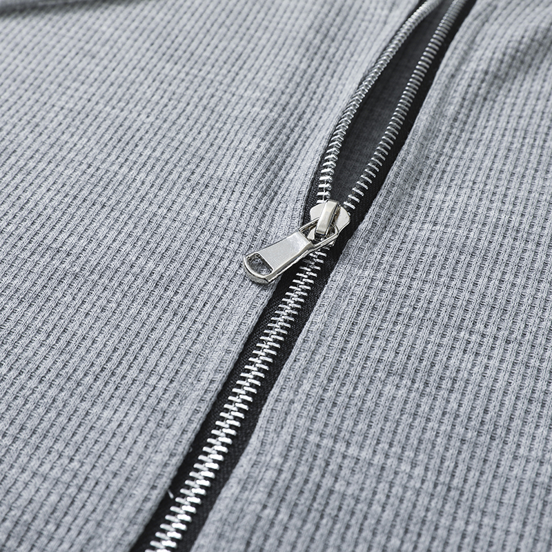 New Hoodies for Men Waffle Solid Cardigan Sweaters Jackets at All Seasons Jackets & Trench Coats