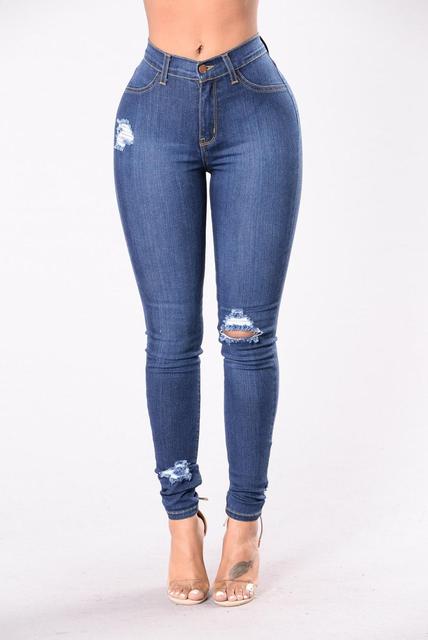 2022 New Spring Fashion High Waist Mom Jeans Female Ripped Jeans For Trousers & Leggings