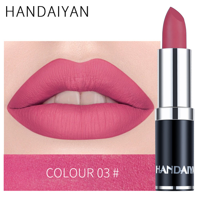 Sexy Nude Pink Lipstick Matte Waterproof Velvet Lip Stick 15 Colors Sexy Red Makeup